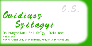 ovidiusz szilagyi business card